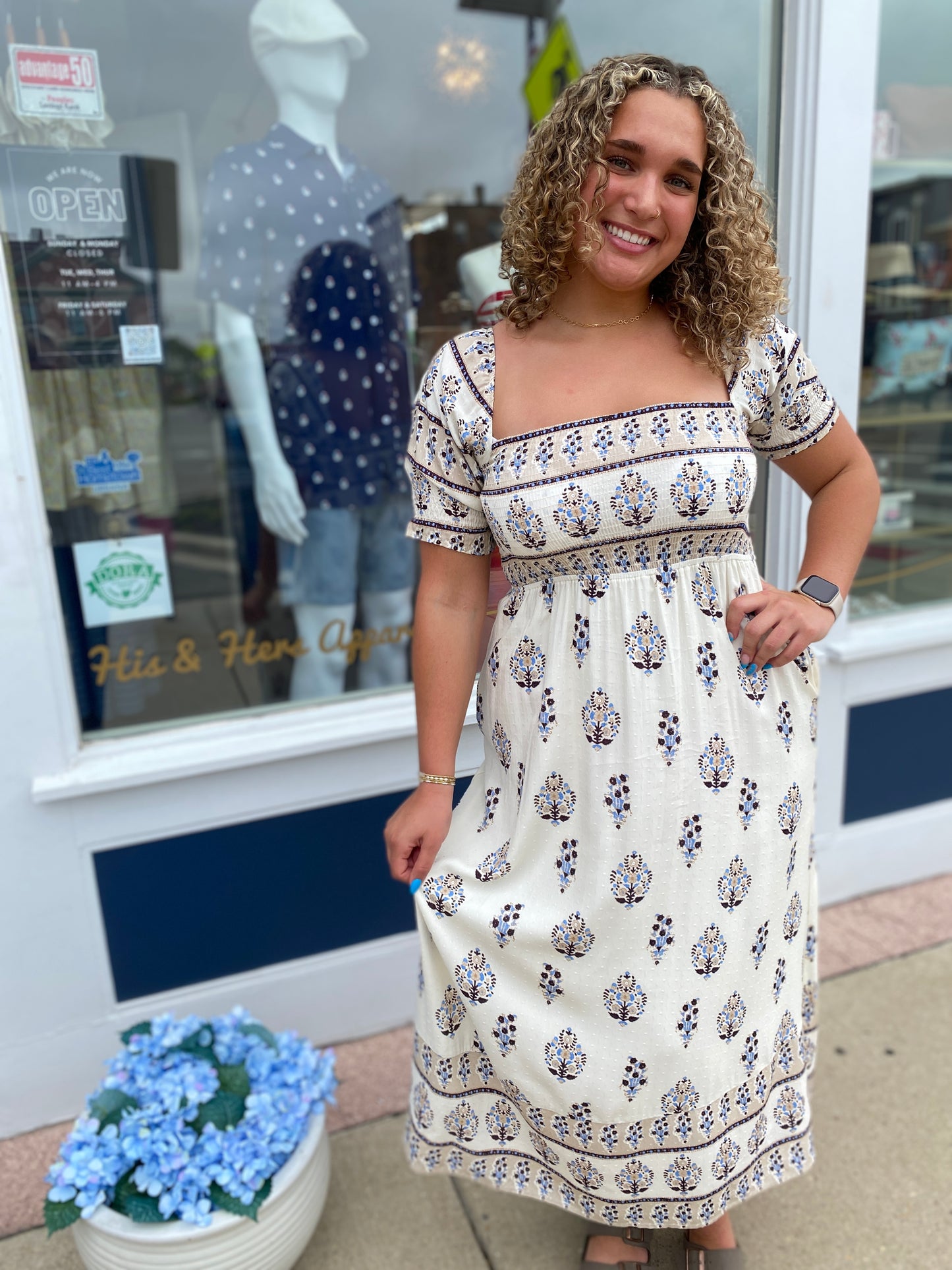 Summertown Smocked Maxi Dress by Flag & Anthem