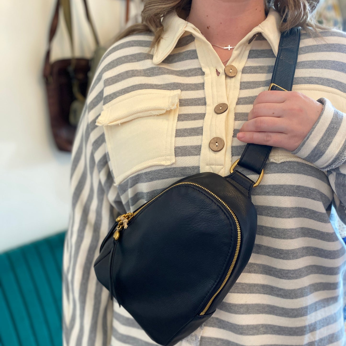 Fern Sling in Black by HOBO