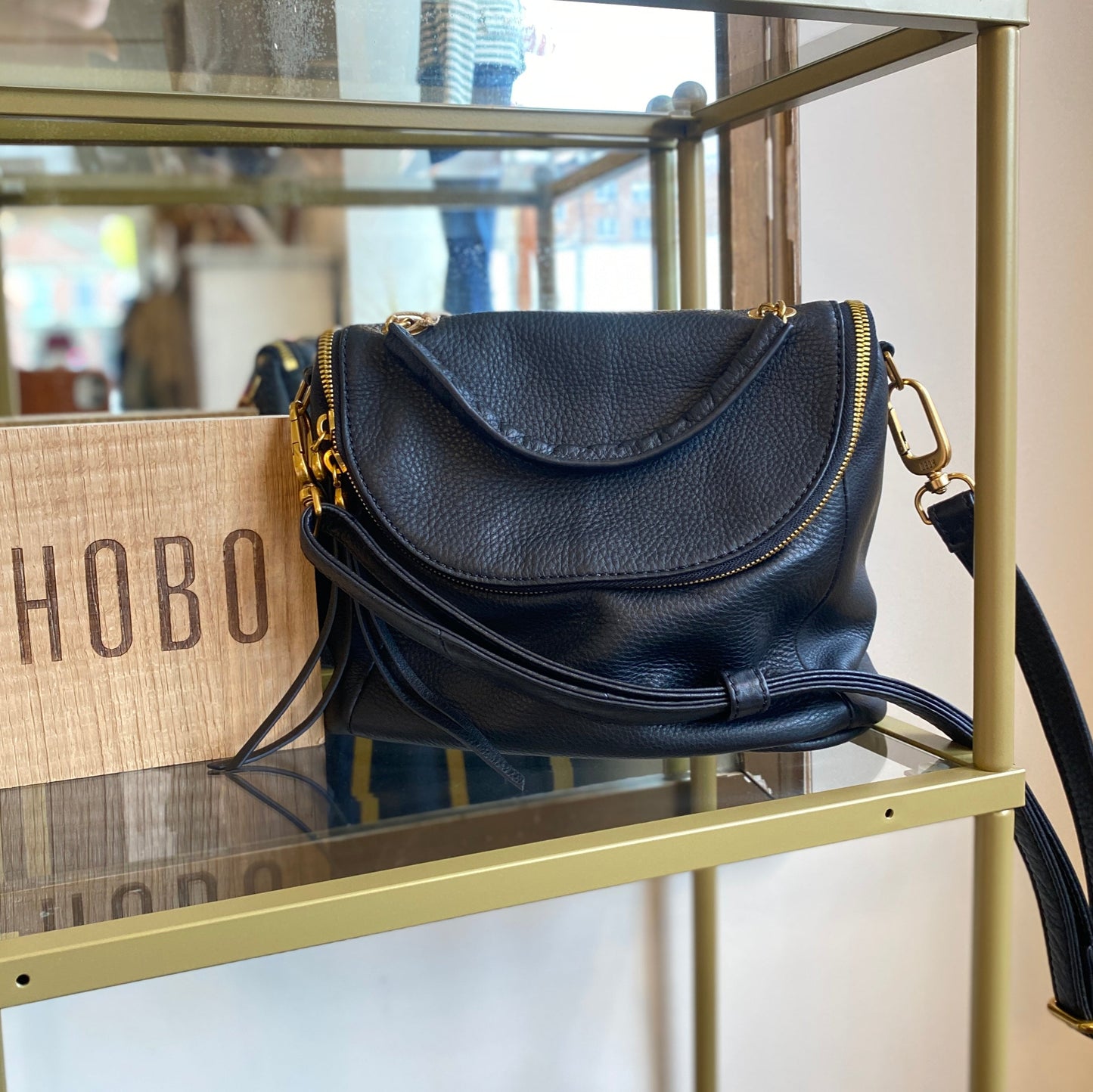 Fern Top Handle Satchel in Black by HOBO