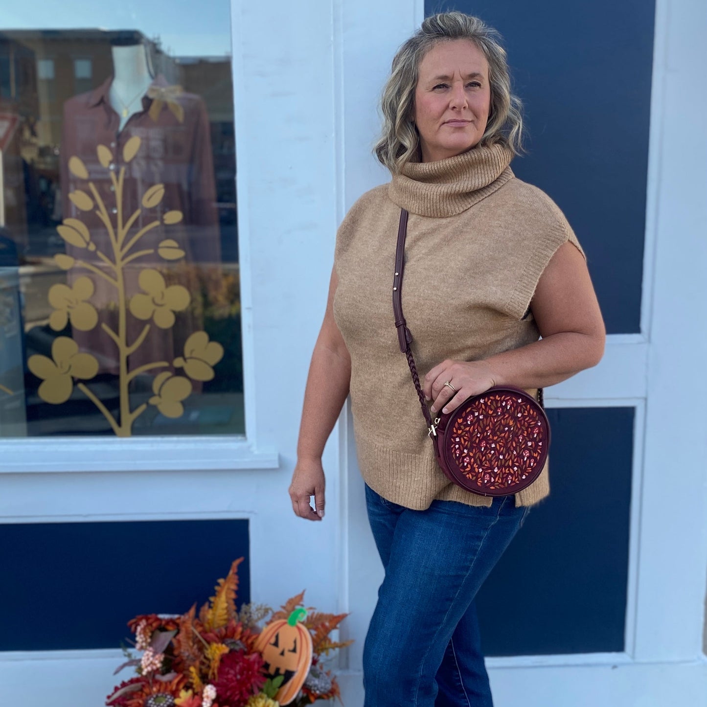 Turtleneck Sweater Vest in Camel