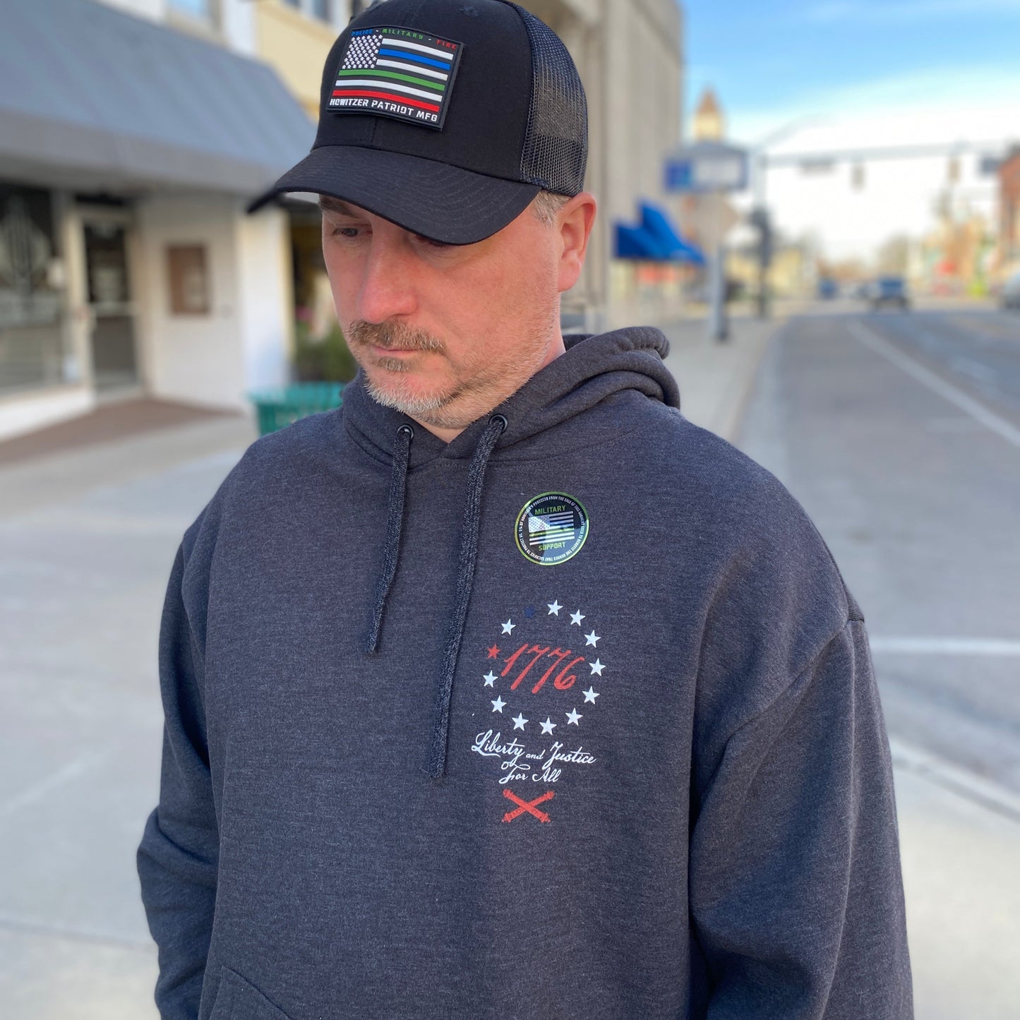 Liberty and Justice Hoodie by Howitzer