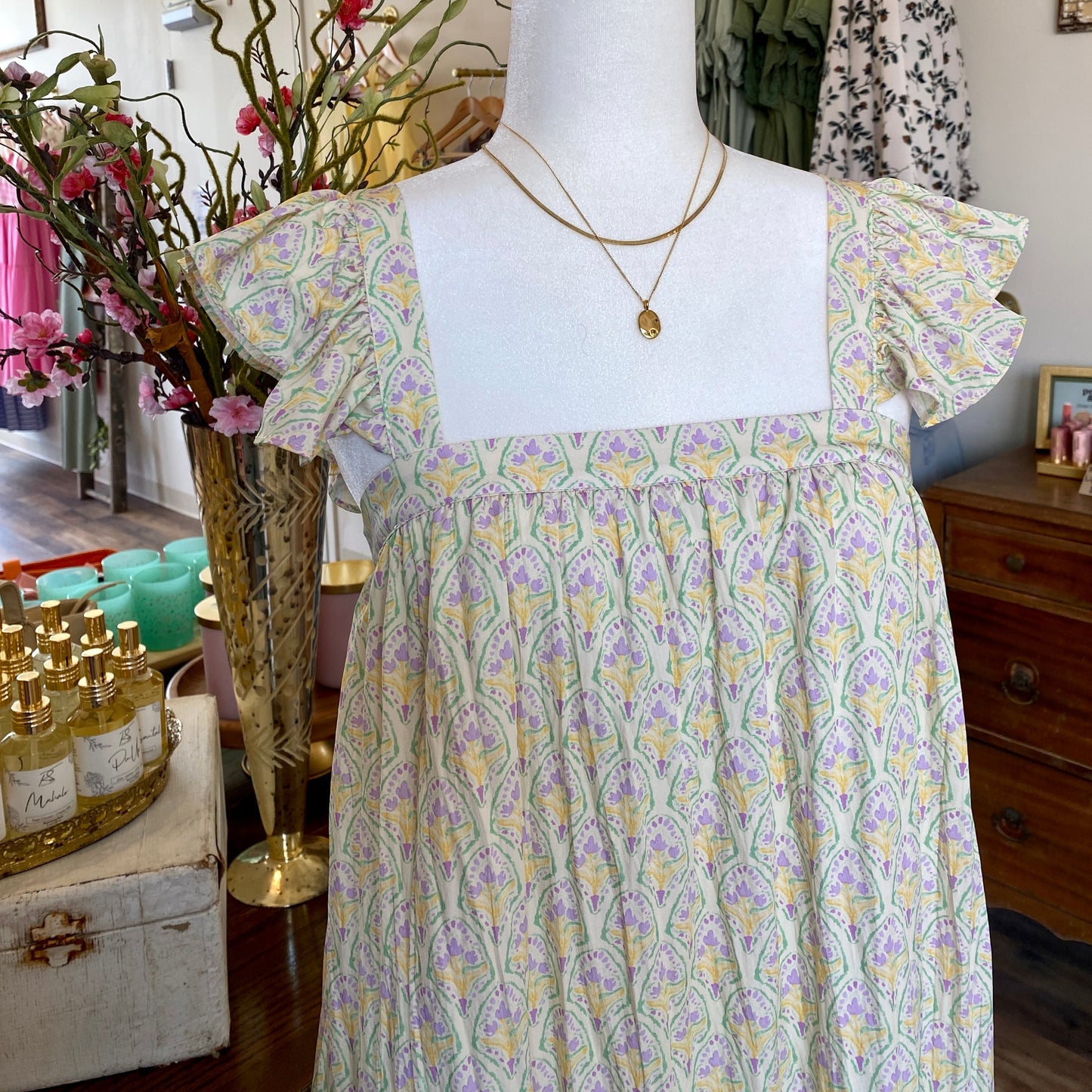 Maggie Cap Sleeve Mini Dress