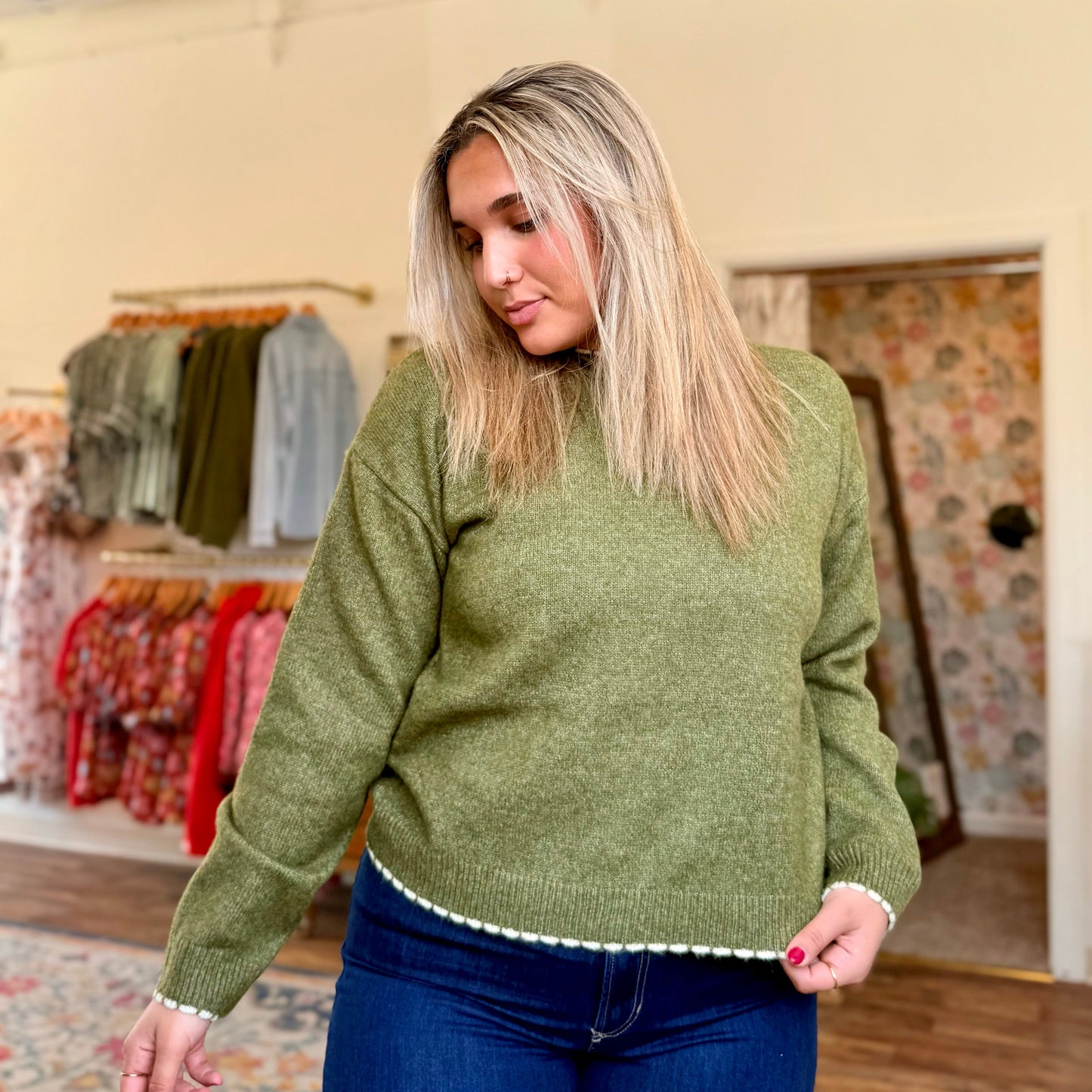 Eloise Sweater in Olive