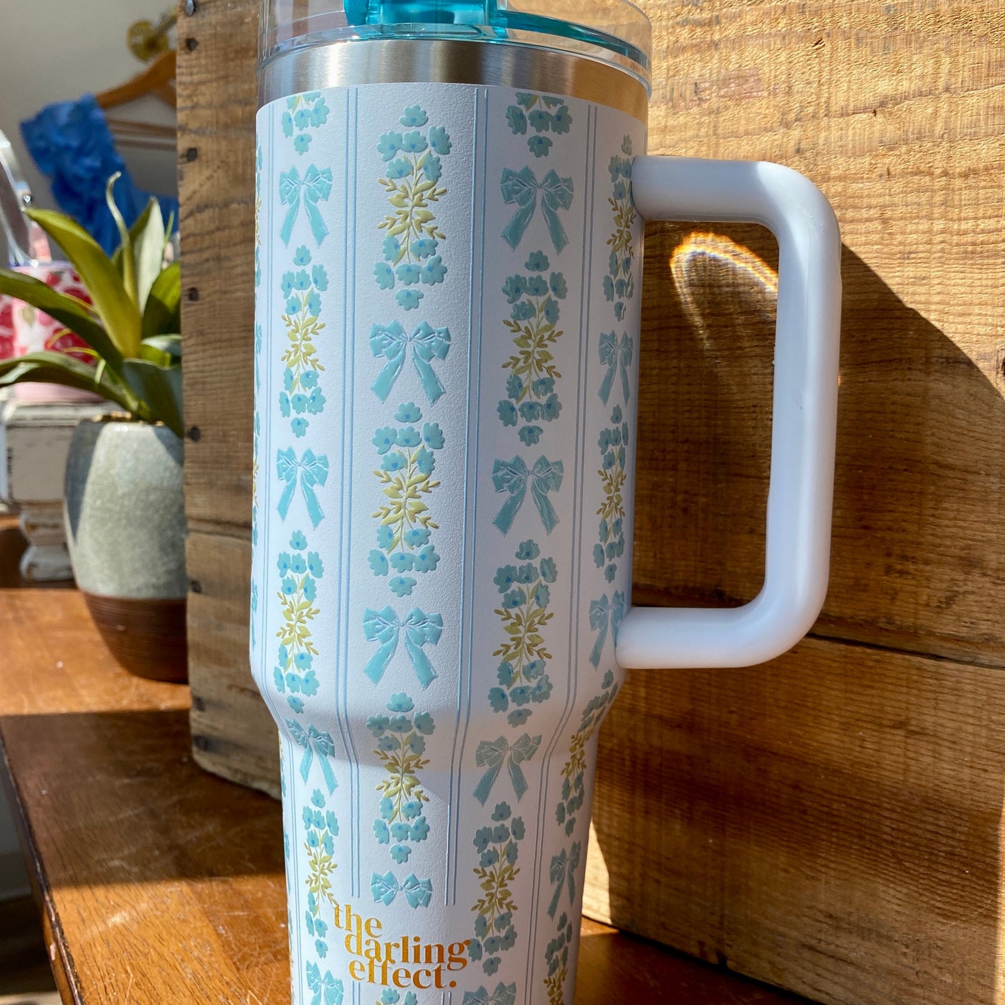 Oh So Fancy Blue 40 oz Flip Straw Tumbler