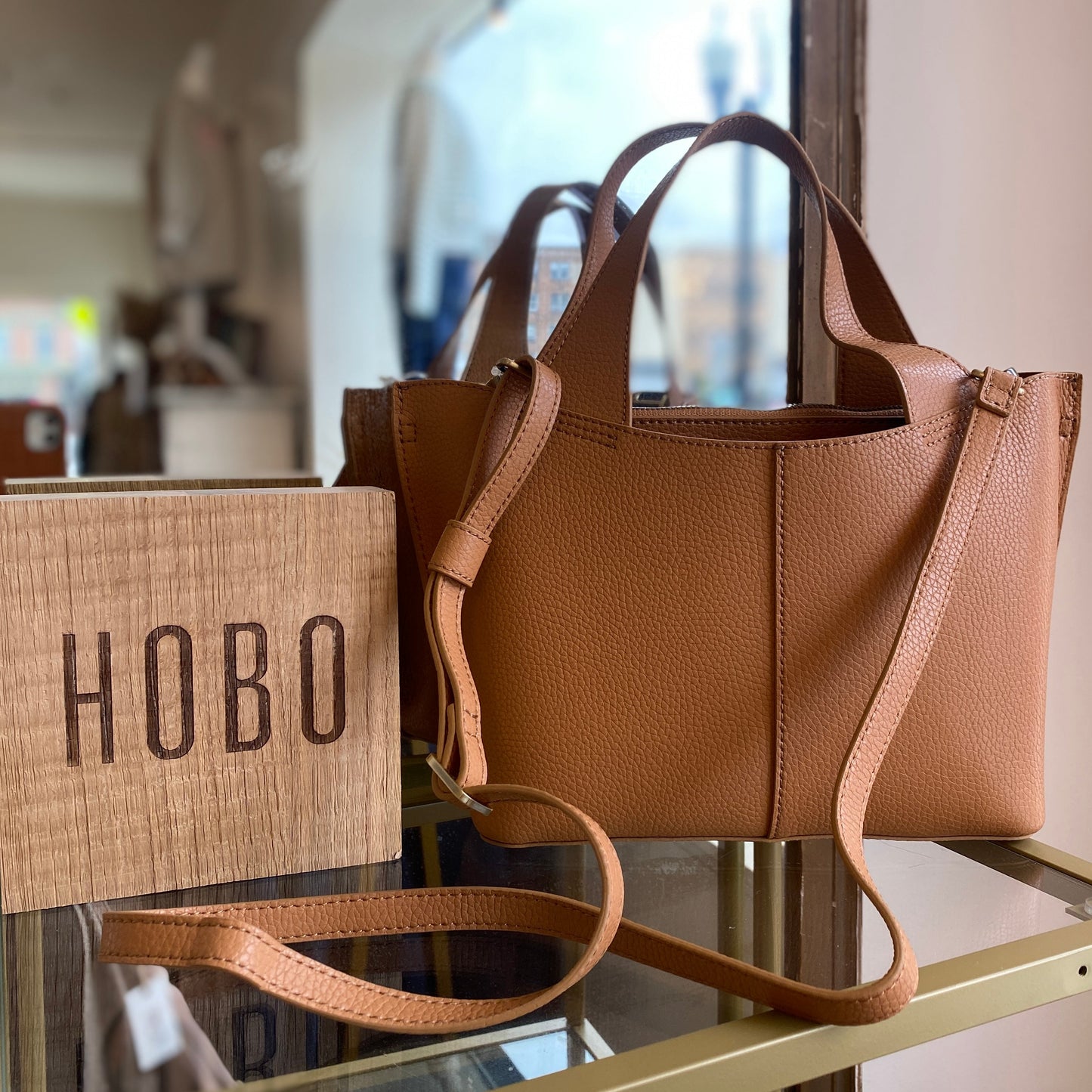 Vida Small Tote in Biscuit & Coconut Shell by HOBO
