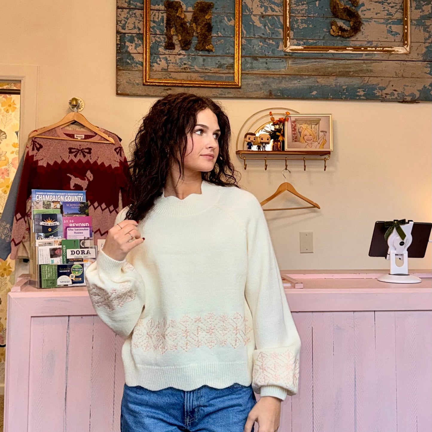 Noelle Scalloped Sweater