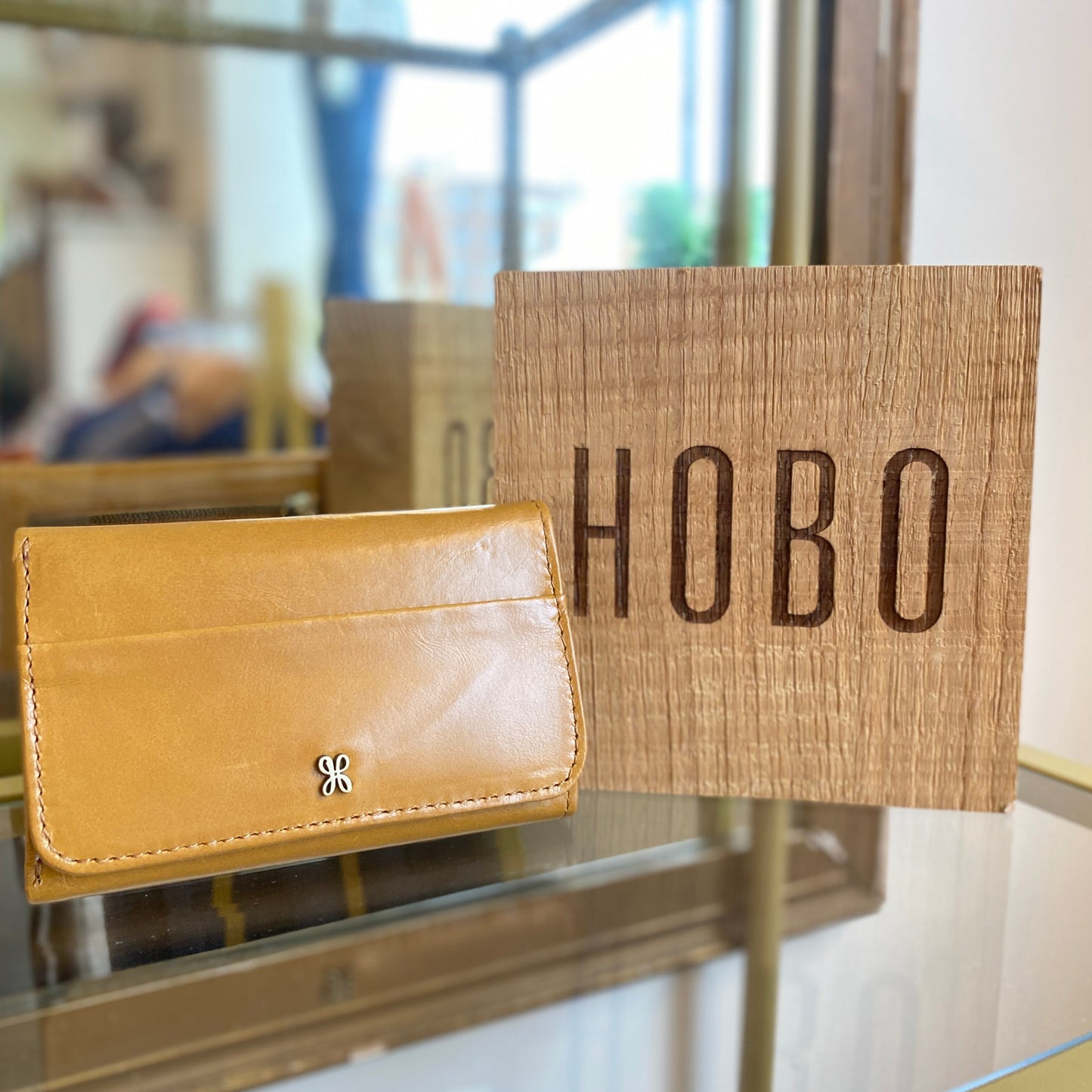 Jill Trifold Wallet in Natural by HOBO
