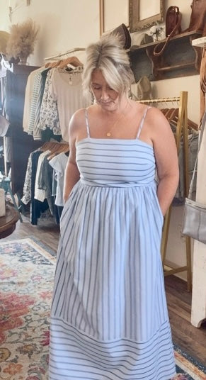 Nicole Striped Maxi Dress