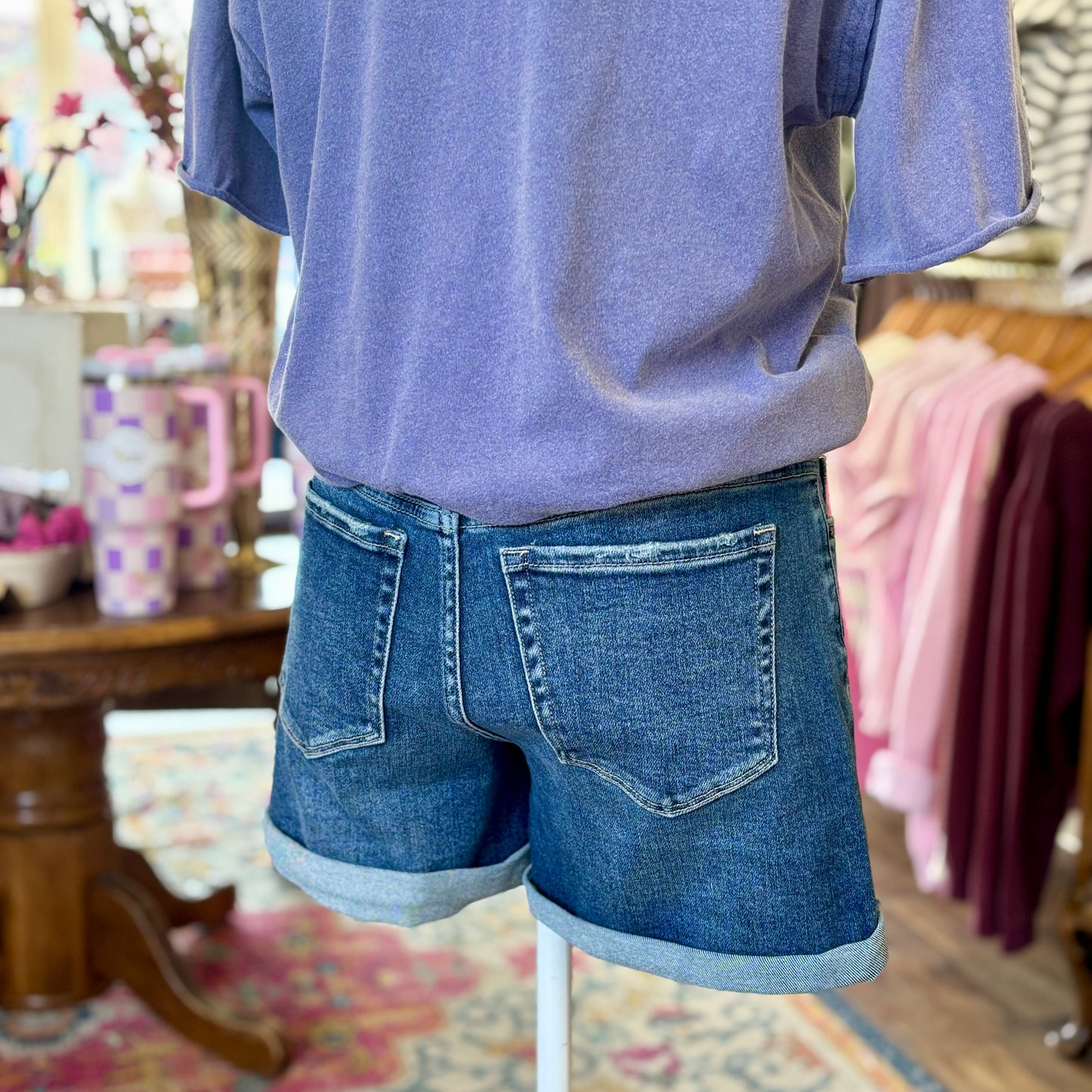 Shelby Demin Shorts by Flag & Anthem