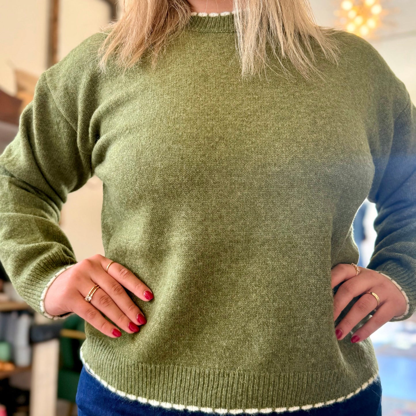 Eloise Sweater in Olive