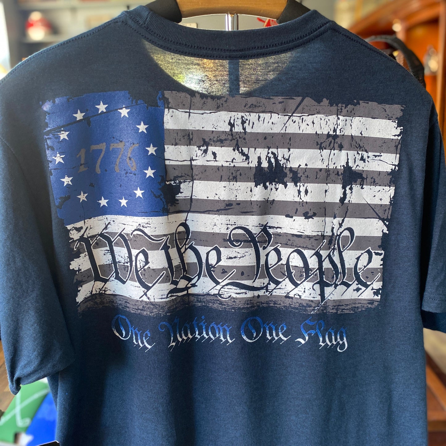 One Nation Tee in Navy by Howitzer