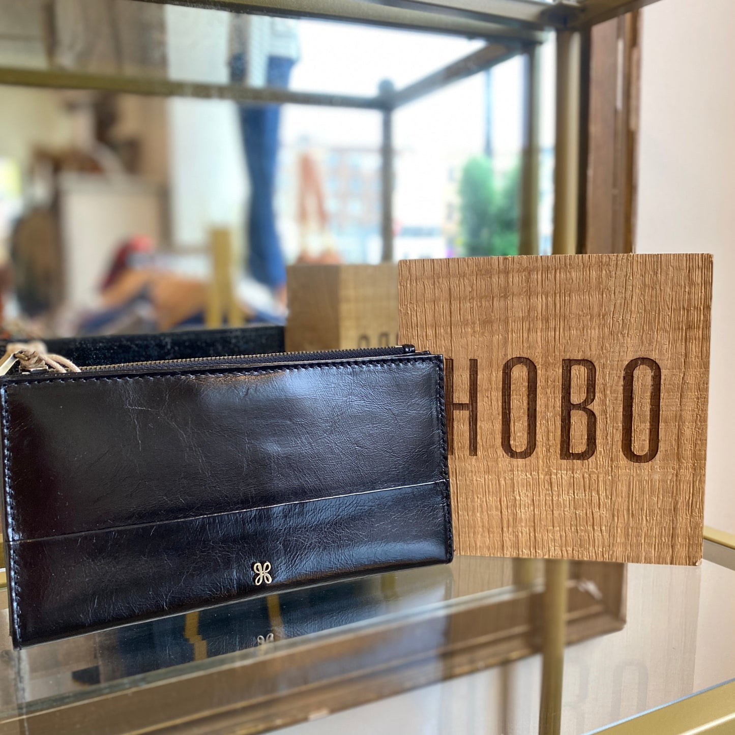 Jill Large Bifold Wallet in Black by HOBO