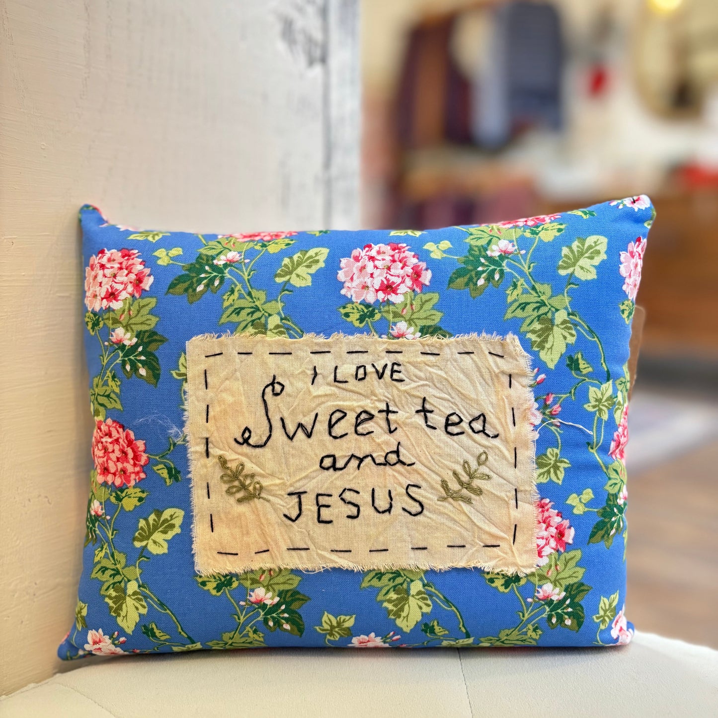 Sweet Tea and Jesus Pillow