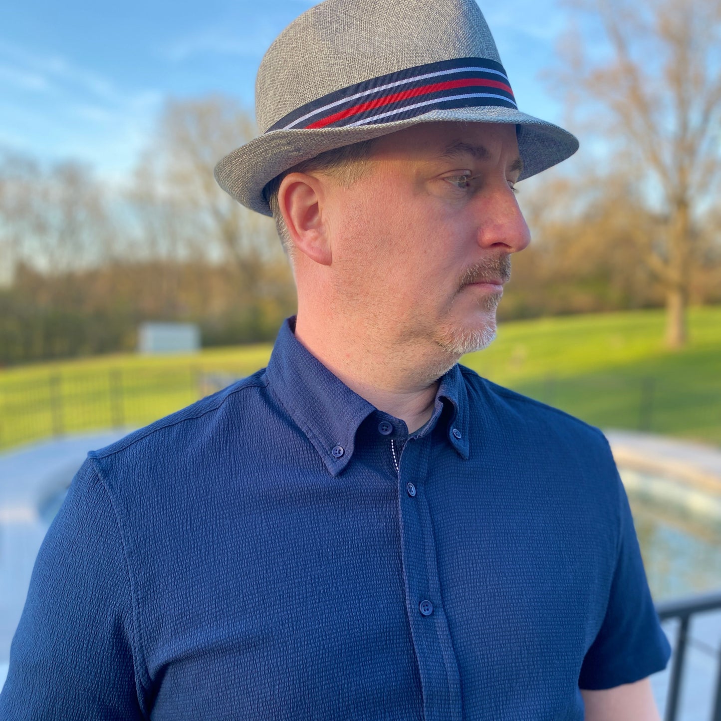Harrison Seersucker Woven Sports Shirt by Report Collection