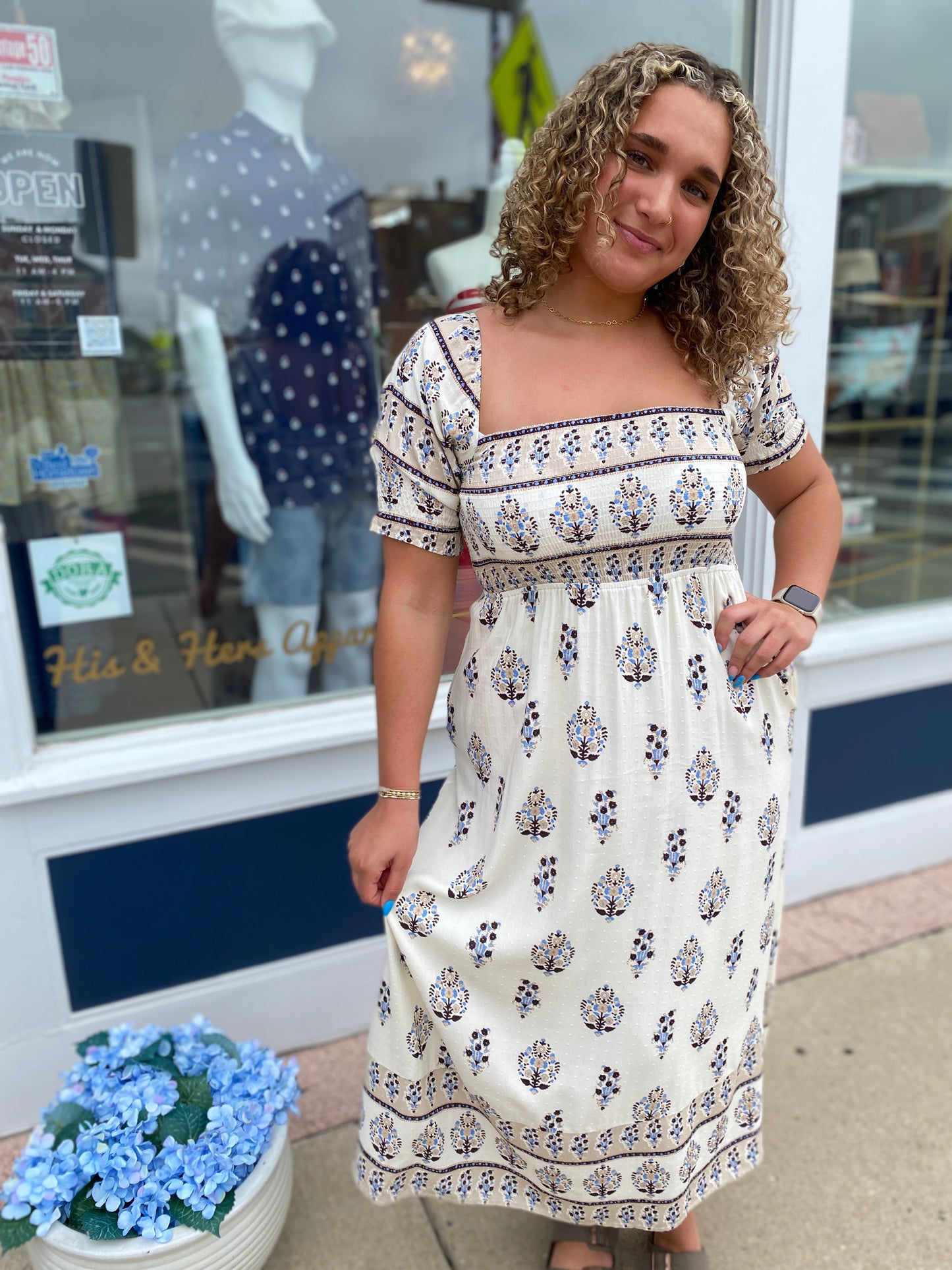 Summertown Smocked Maxi Dress by Flag & Anthem