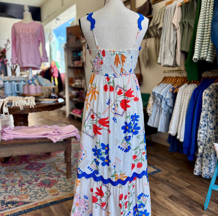 Floral Vacay Detailed Midi Dress