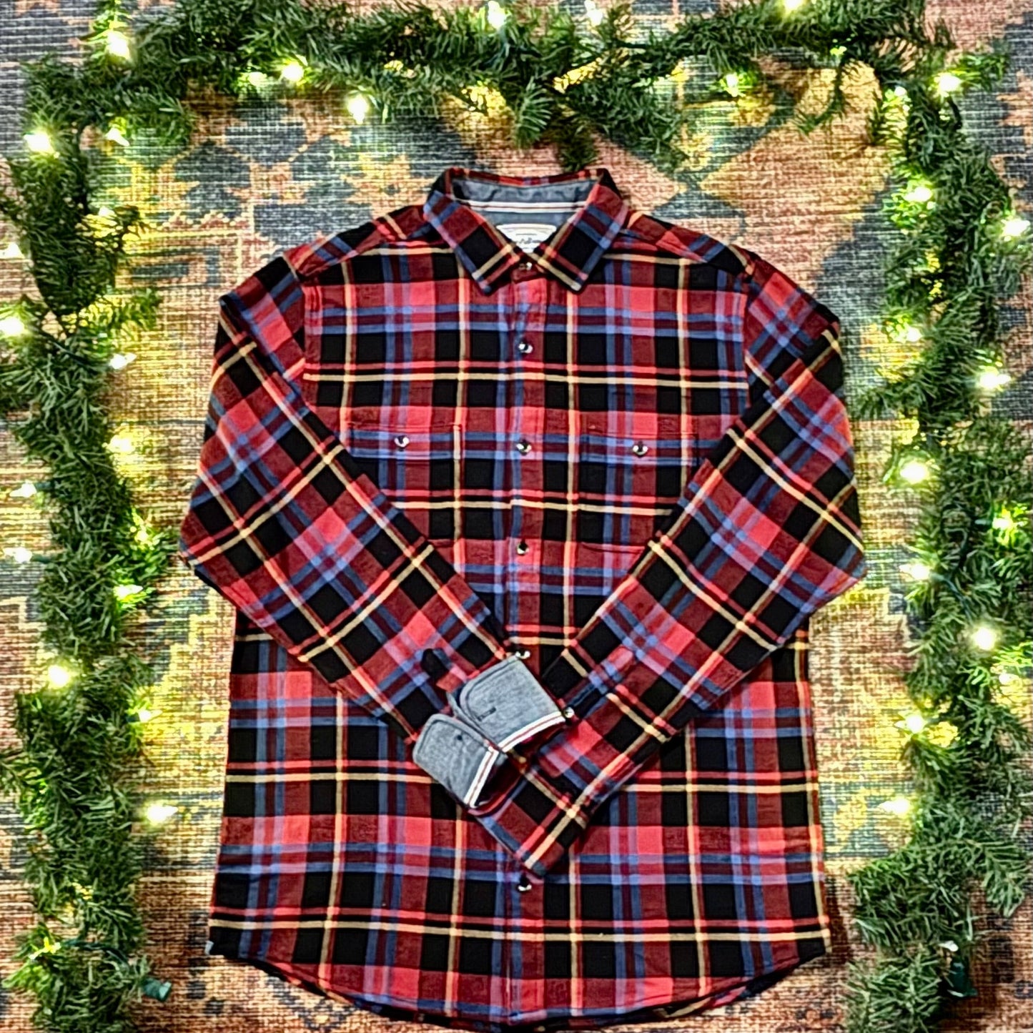 Ladson L/S Stretch Herringbone Flannel Shirt by Flag & Anthem