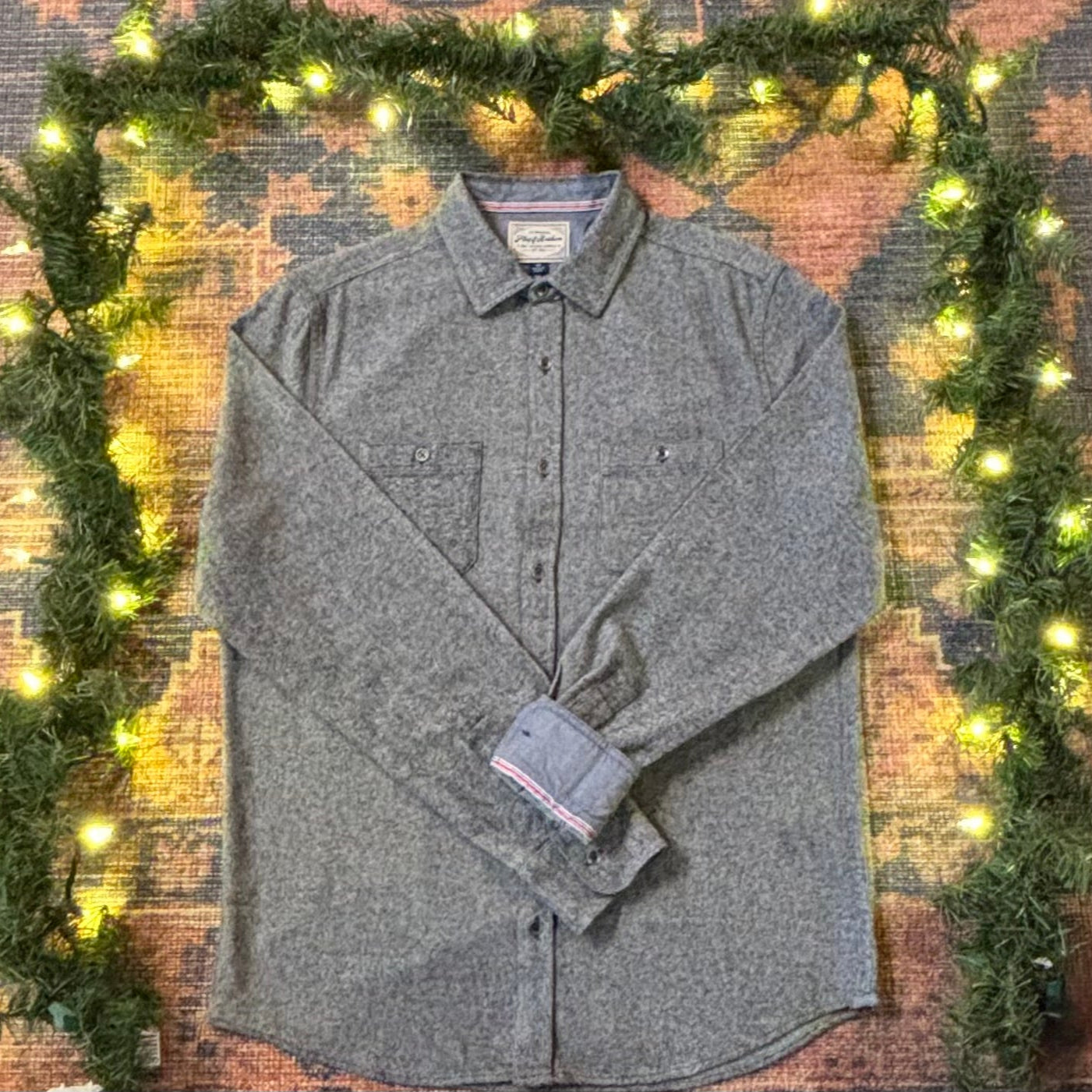 Haysville Heathered Twill L/S Flannel Shirt by Flag & Anthem