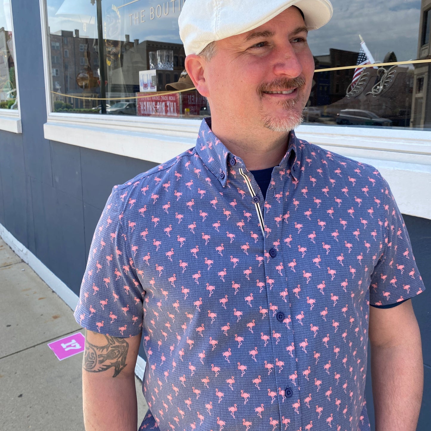 Frank Seersucker Woven Sports Shirt by Report Collection