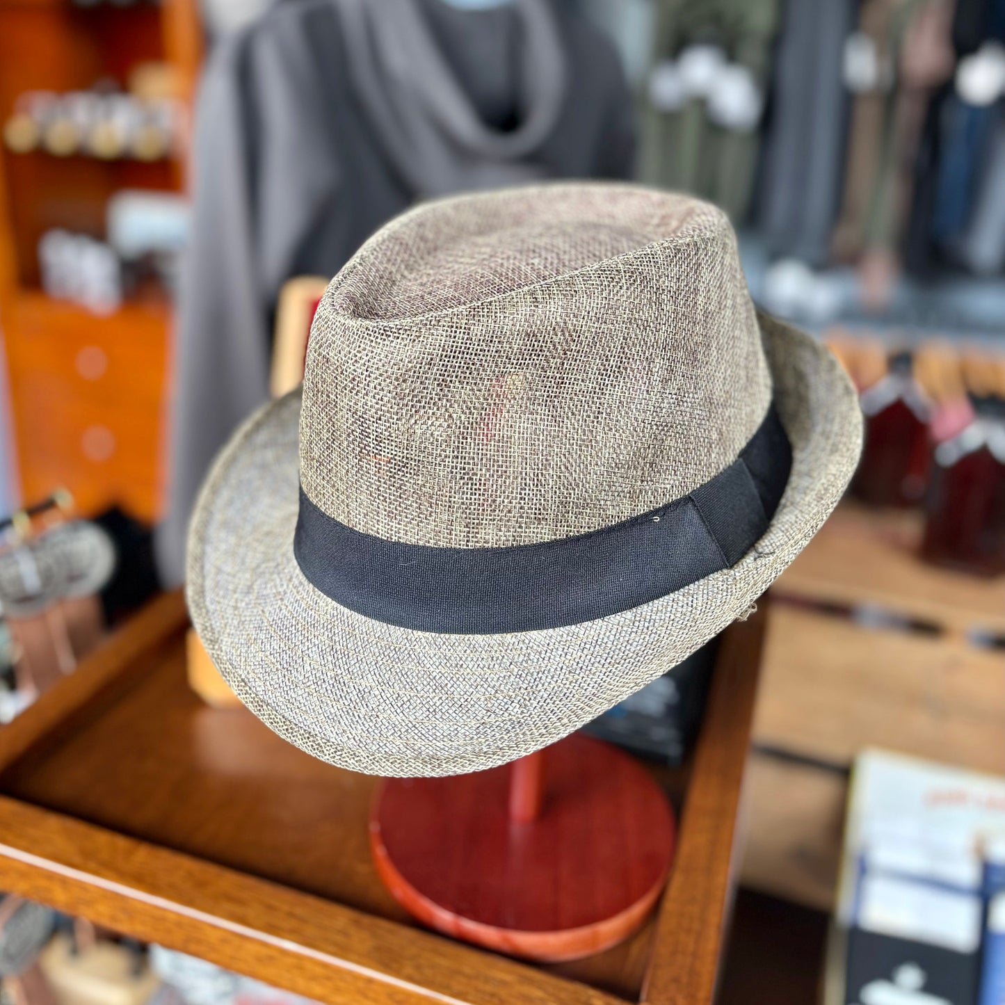 Men's Adjustable Fedora with Black Band