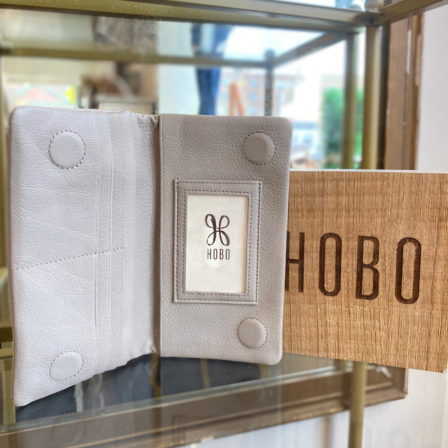 Lumen Continental Wallet in Taupe by HOBO