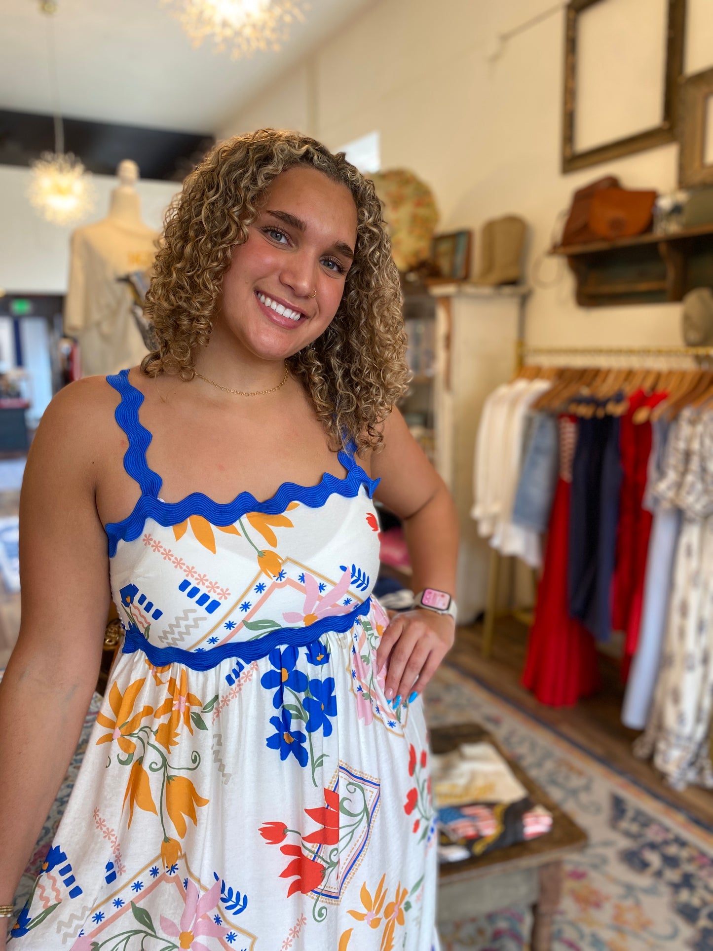 Floral Vacay Detailed Midi Dress