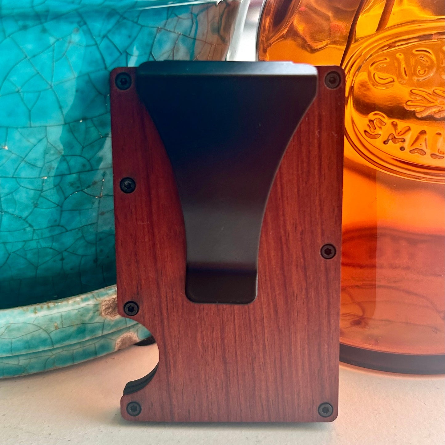 ROSEWOOD RFID MONEY CLIP