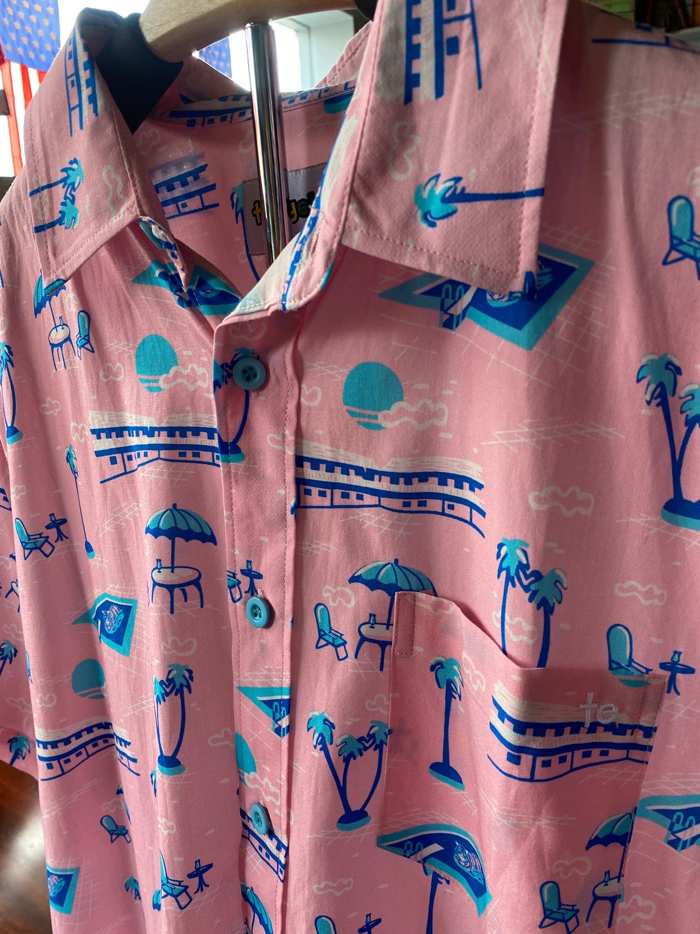 Men's Pink Tiger Hawaiian Shirt