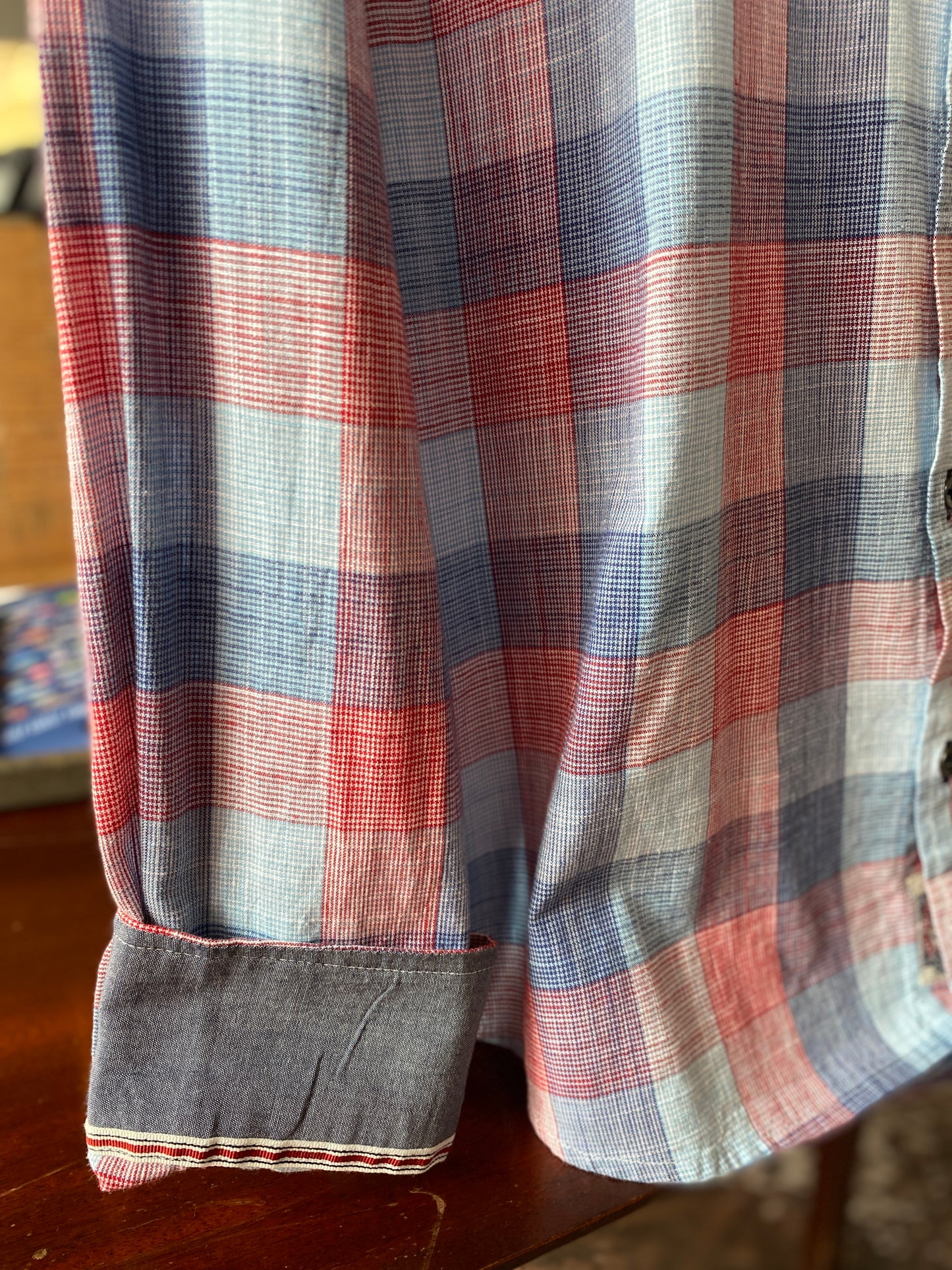 RED & BLUE LONG SLEEVE SHIRT by FLAG & ANTHEM