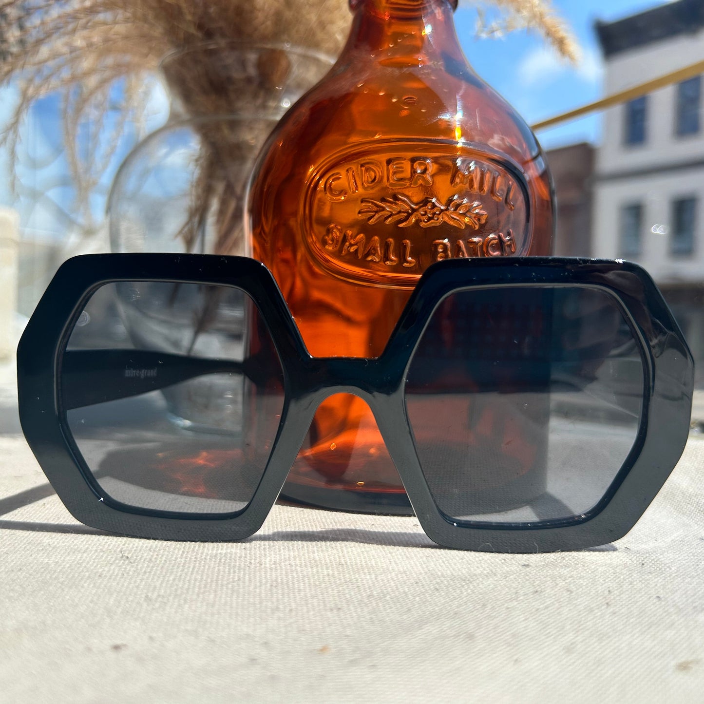 Black Octagon Sunglasses