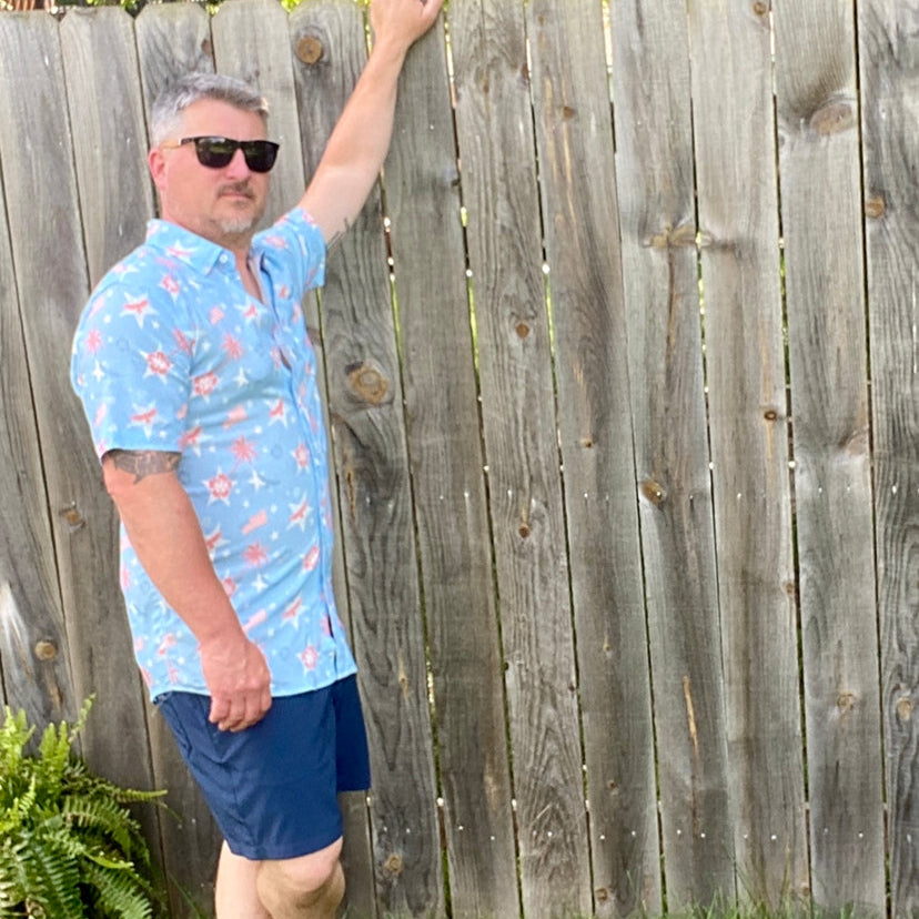 Island of the Free Men's Hawaiian Shirt