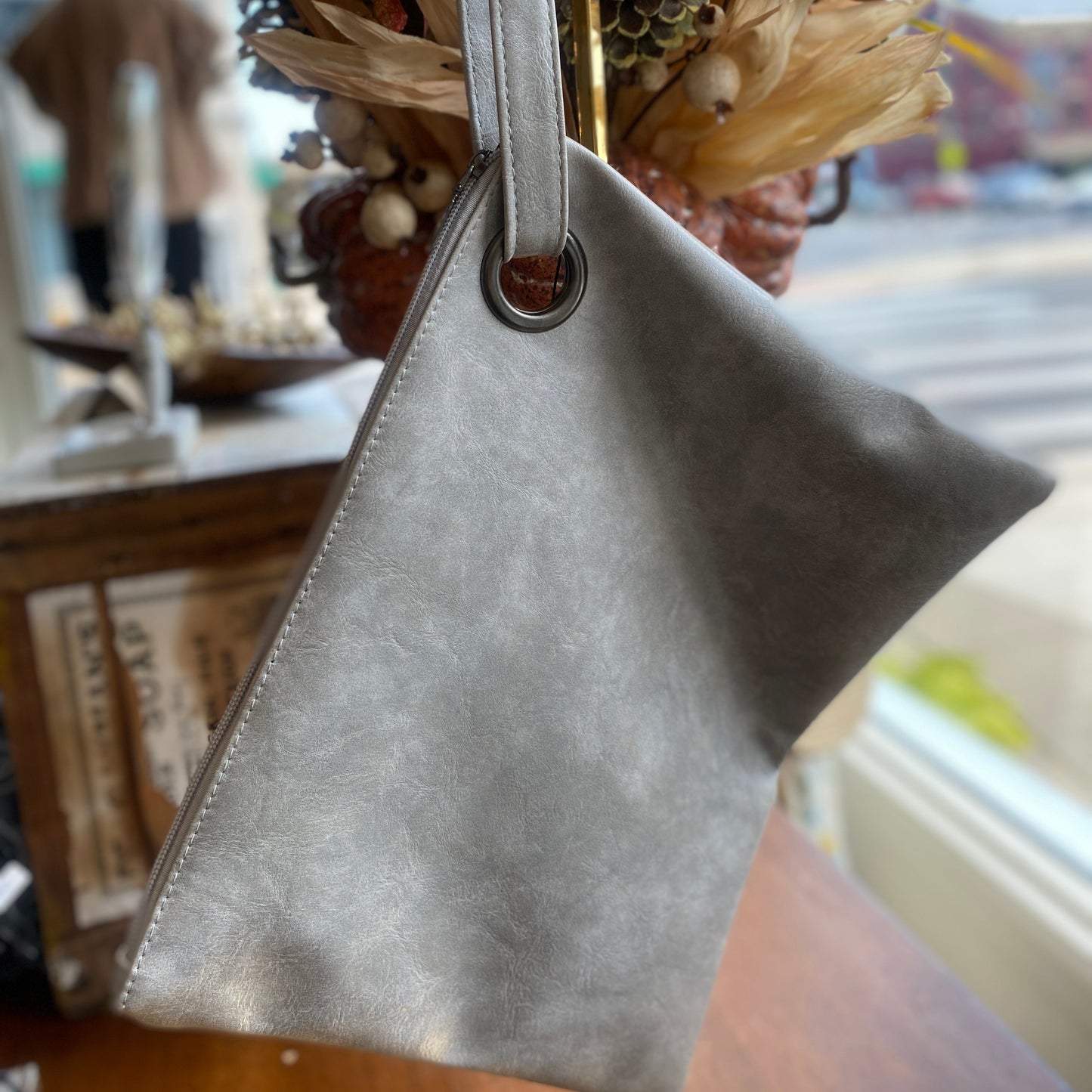 Alexa Oversized Clutch - Grey