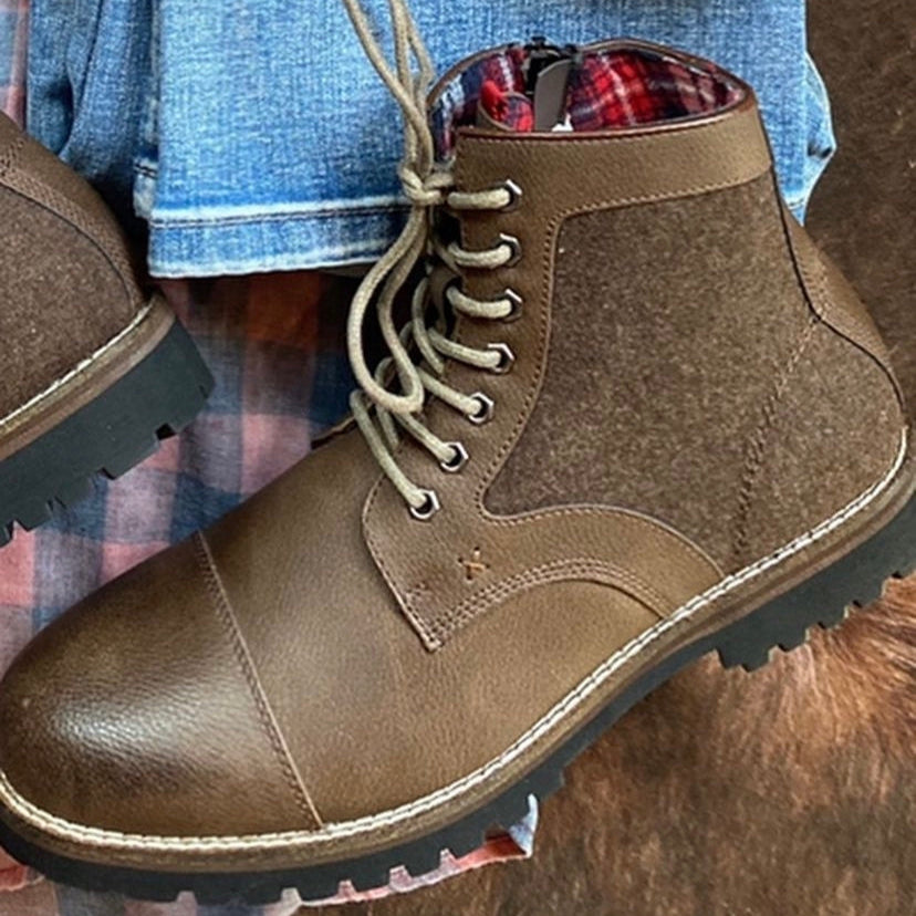 EDGEMONT WOOL/LEATHER BOOTS by Flag & Anthem