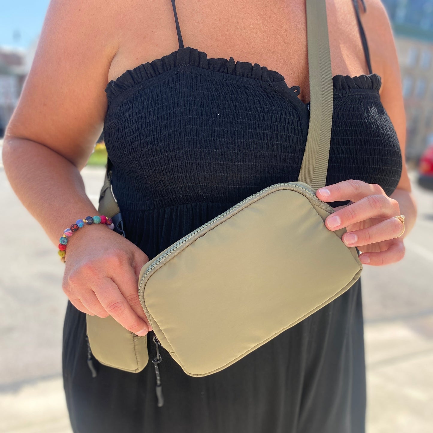 OLIVE BELT BAG/CROSSBODY