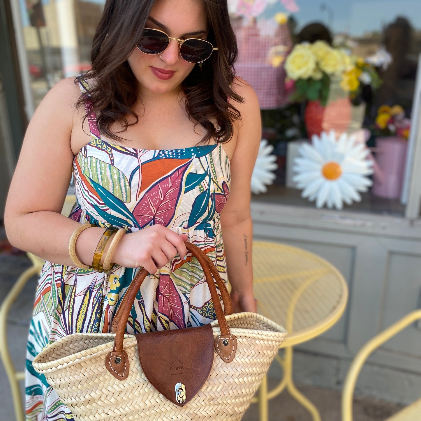 TROPICAL SMOCKED DRESS