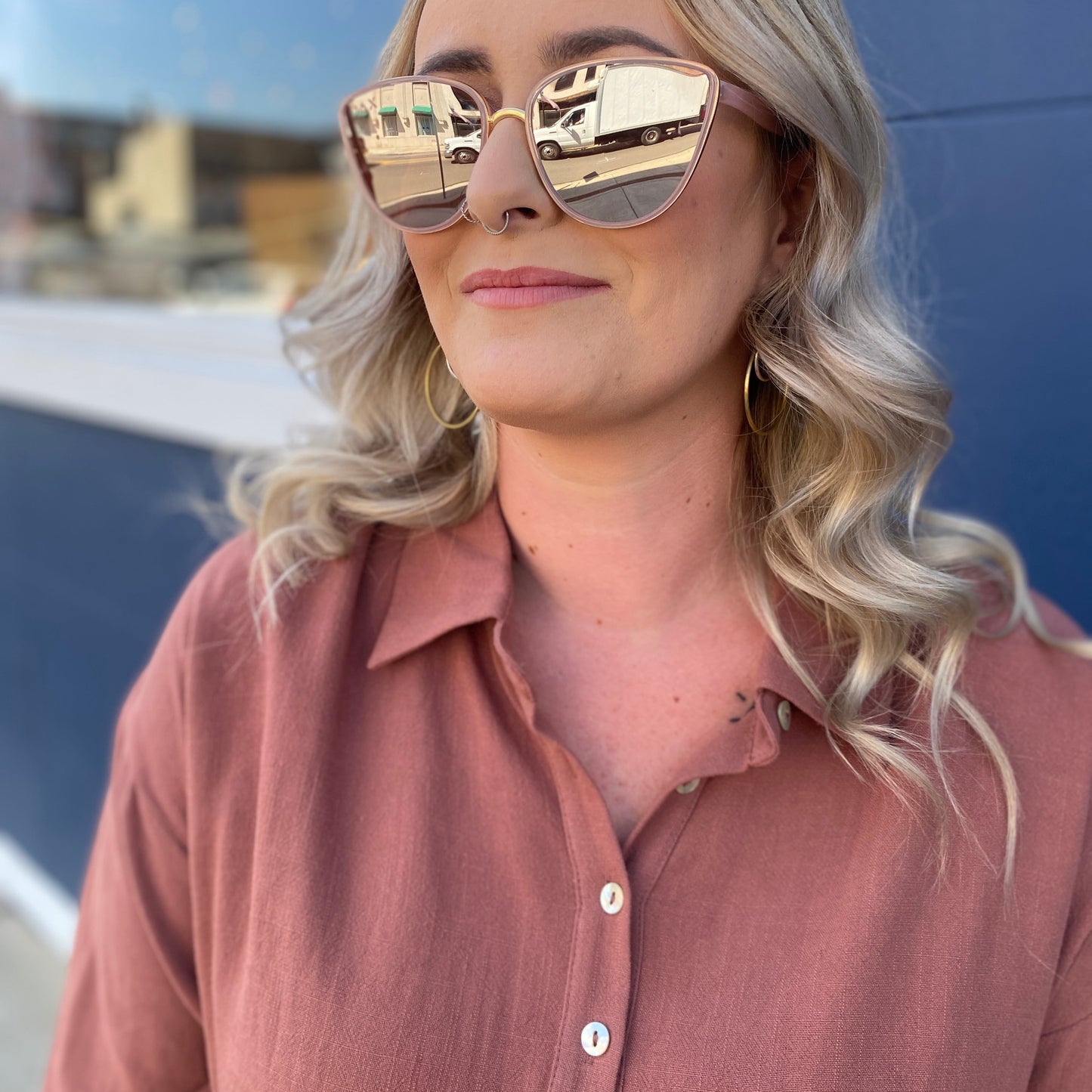 BRICK BUTTON-UP LINEN SHORTS ROMPER