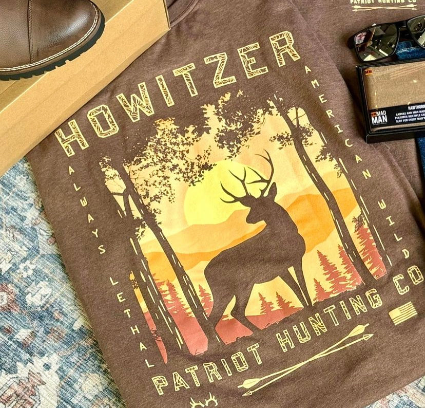 BROWN PATRIOT HUNTING TEE-HOWITZER
