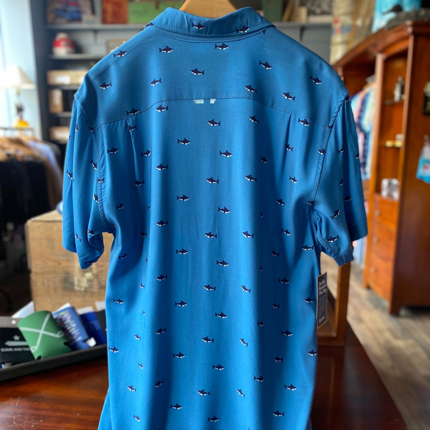 Blue Shark Hawaiian Shirt