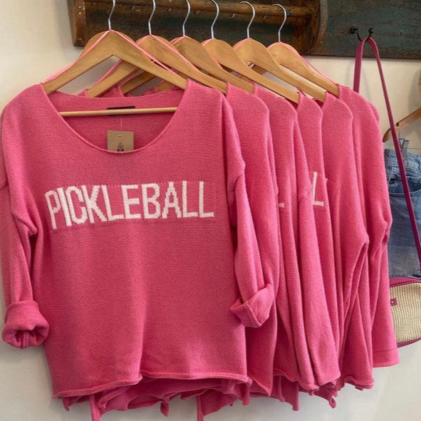 PINK PICKLEBALL SWEATER