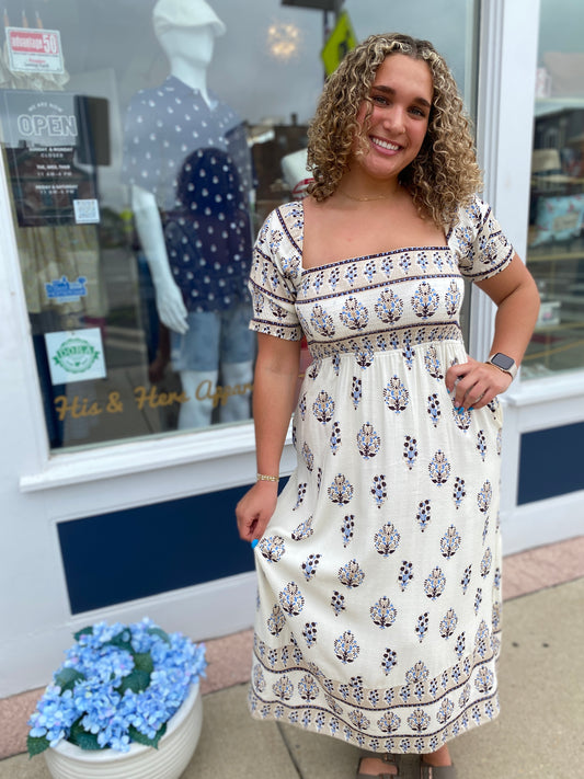 Summertown Smocked Maxi Dress by Flag & Anthem