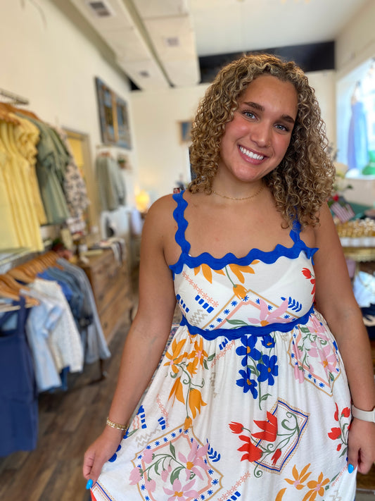Floral Vacay Detailed Midi Dress