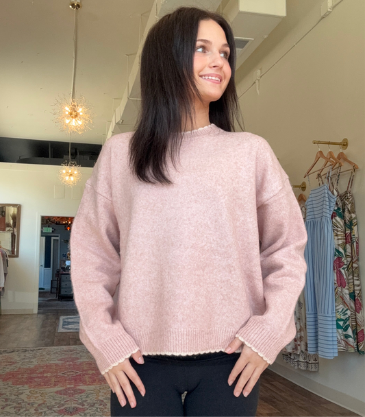 Eloise Sweater in Dusty Pink