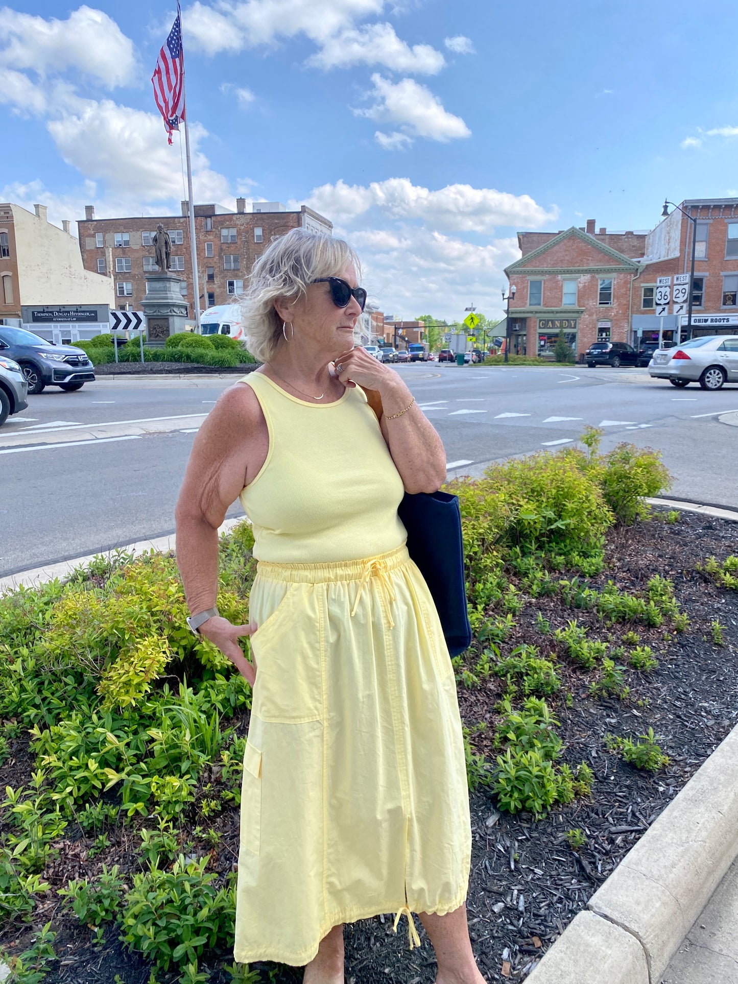 Sleeveless Cargo Midi Dress