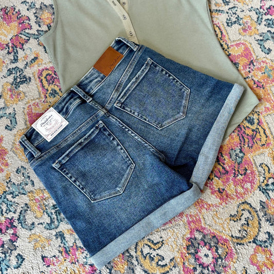 Shelby Demin Shorts by Flag & Anthem