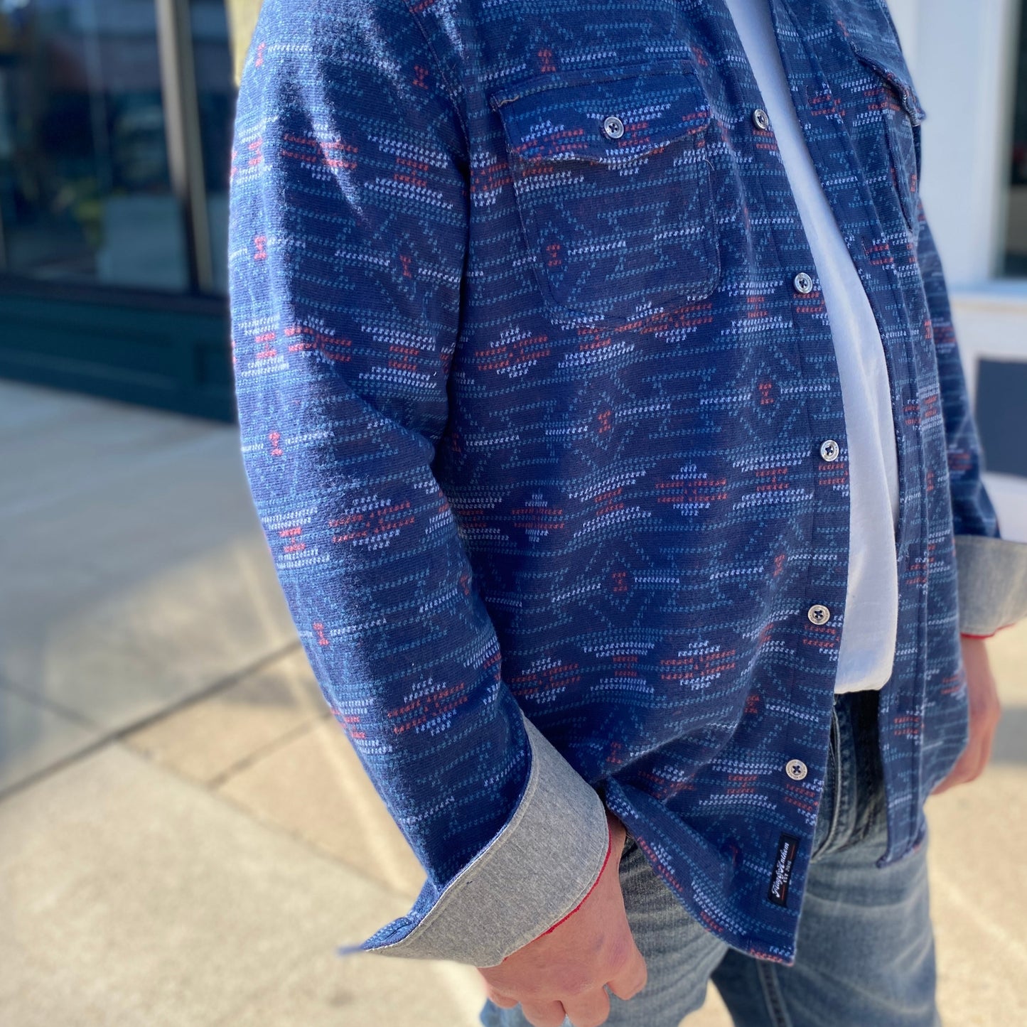 Baker L/S Southwestern Hero Knit Flannel by Flag & Anthem