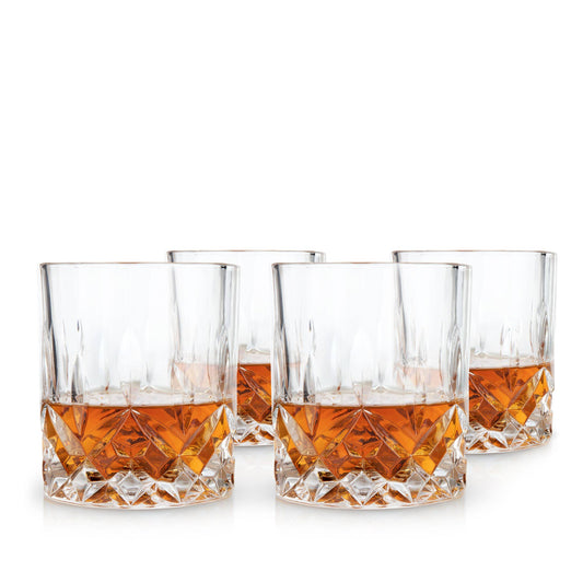 Admiral™ Vintage-Style Crystal Tumblers - Set of 4