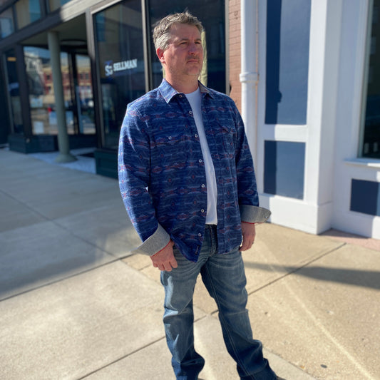 Baker L/S Southwestern Hero Knit Flannel by Flag & Anthem