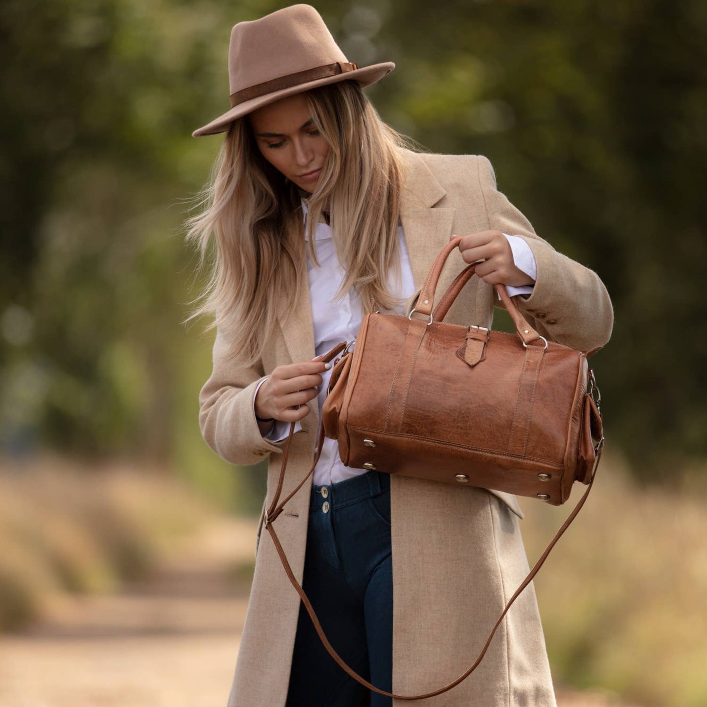 Leather Bowling Bag by Berber