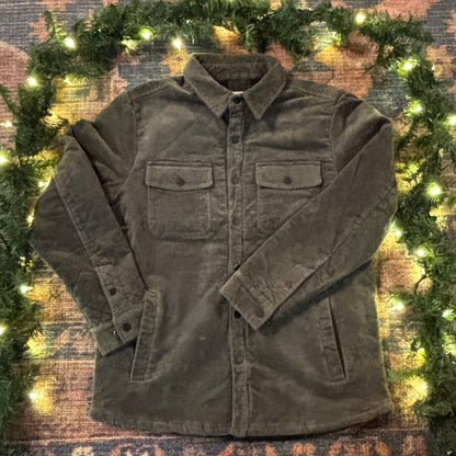 Wilbur Quilted Flannel Lined Corduroy Jacket in Olive by Flag & Anthem