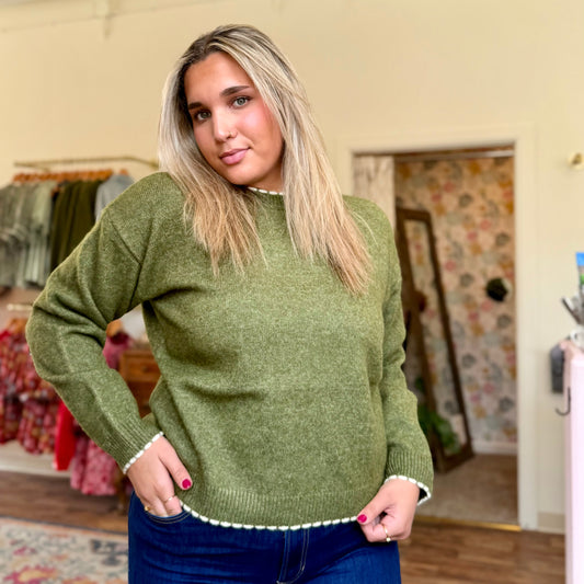 Eloise Sweater in Olive